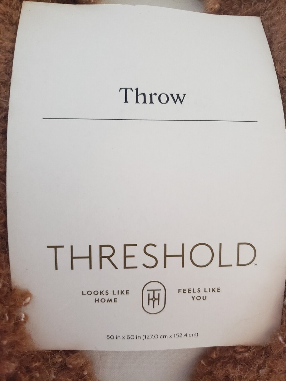 Threshold Plush Loop-Texture Throw - Rust - Picture 5 of 5
